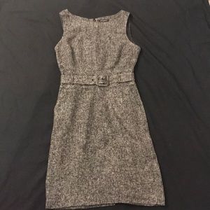 Banana Republic sheath dress gray pocket belt 4
